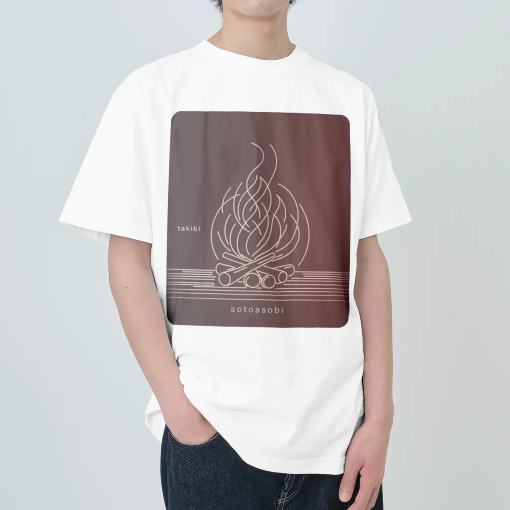 sotoasobiのsotoasobi -takibi- Heavyweight T-Shirt