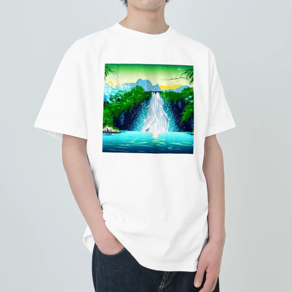 やま　イラストレーター　HEXA NET 販売美麗イラストレーター描きますの浮遊 Heavyweight T-Shirt