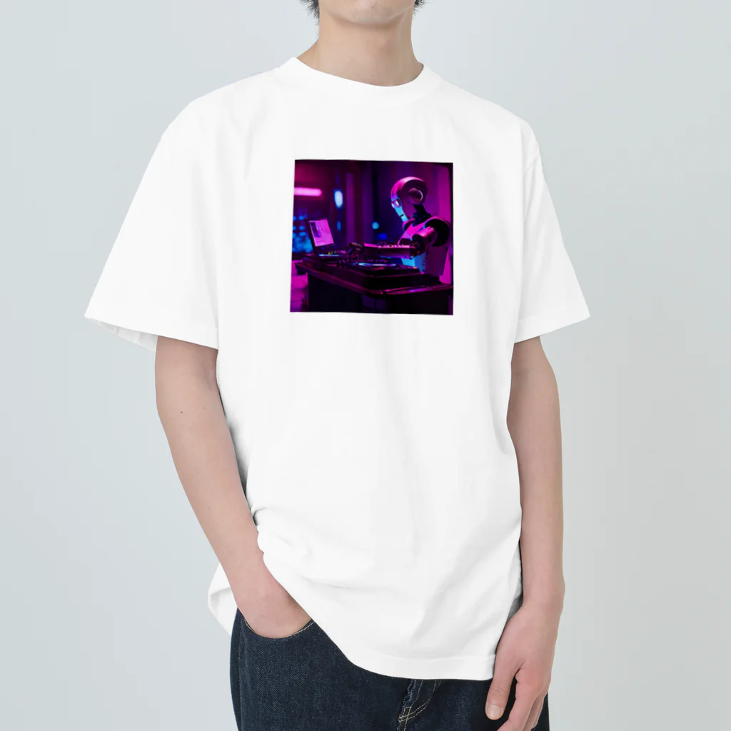 パワドラのDJロボット2 ヘビーウェイトTシャツ