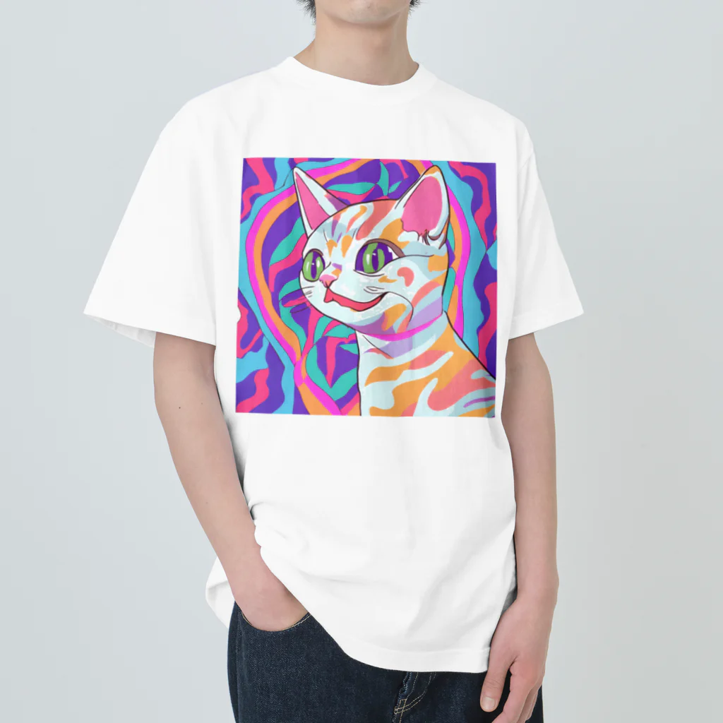 Amrita StoreのPsy Cat ヘビーウェイトTシャツ