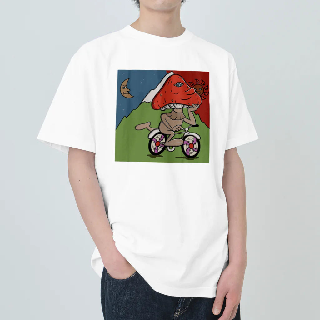 ノアの鳩胸公式SHOPのきのこちゃん Heavyweight T-Shirt