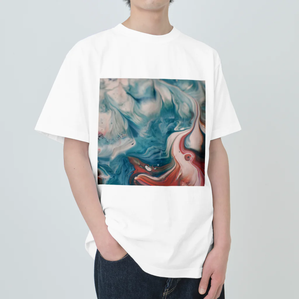 R-mayの鮮やかなマーブル Heavyweight T-Shirt