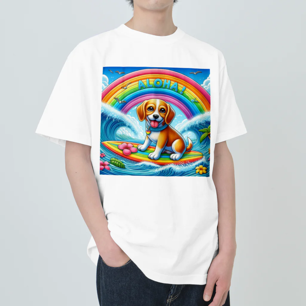 キューピットのアロハワンコ Heavyweight T-Shirt