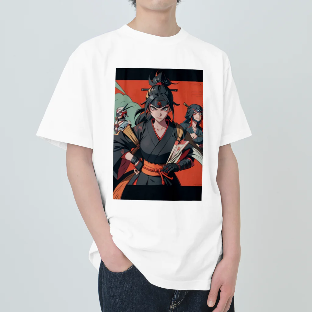 kimono_musume  AI artのscene12 Heavyweight T-Shirt