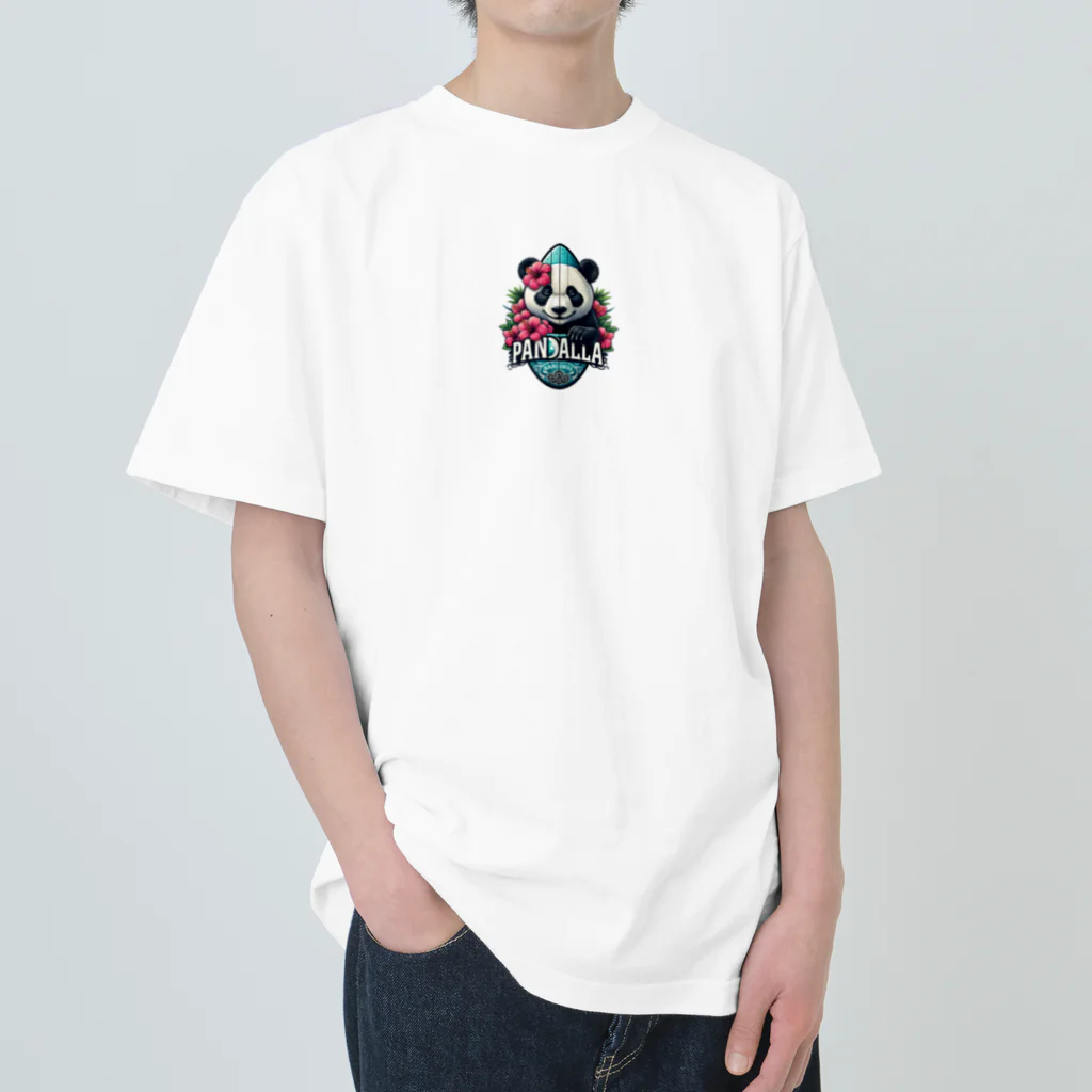 PandallaのPandallaロゴ3/パンダ Heavyweight T-Shirt