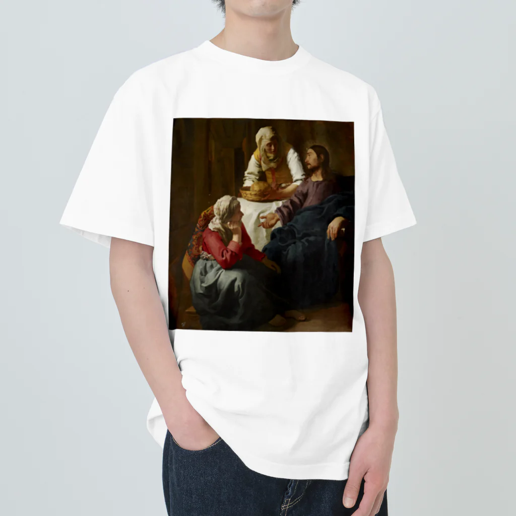 世界美術商店のマルタとマリアの家のキリスト / Christ in the House of Martha and Mary Heavyweight T-Shirt