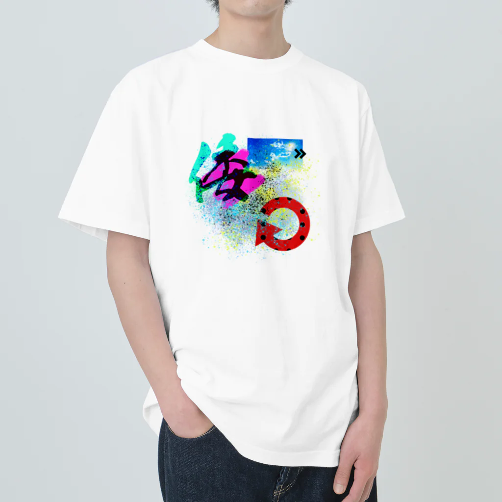 80s pop anime artの和テイストTシャツ Heavyweight T-Shirt