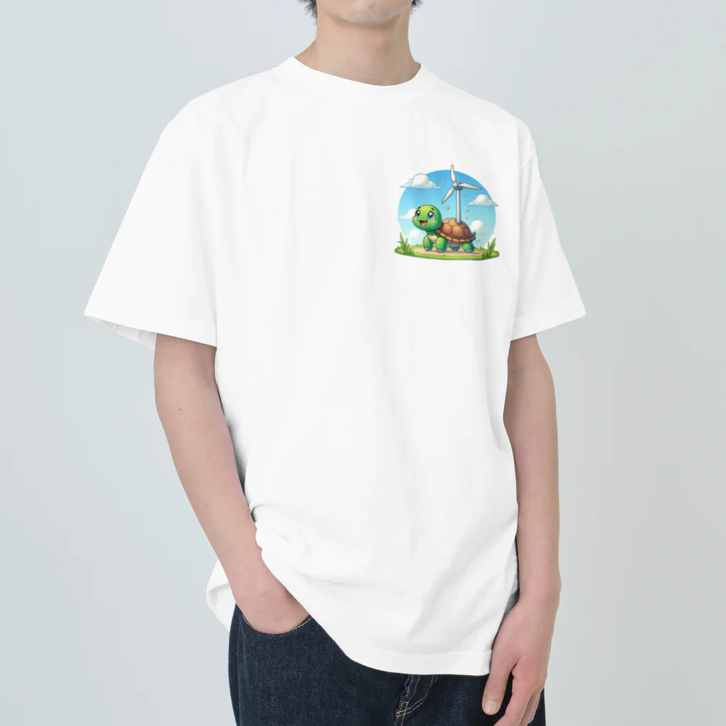 カメ好き屋のかめさん ヘビーウェイトTシャツ