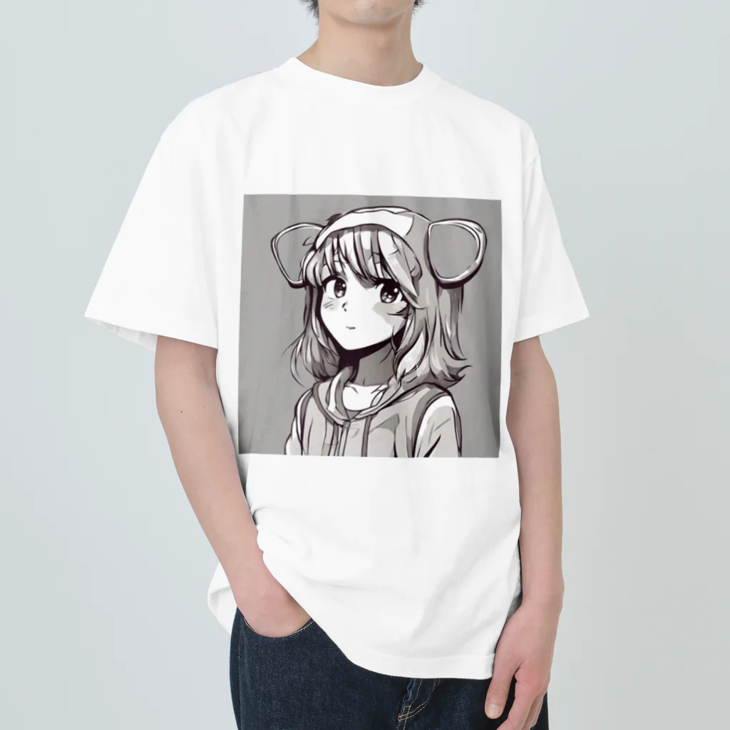 Mahaloのパーカーの女の子 ヘビーウェイトTシャツ