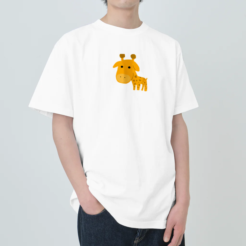 ちぃちゃんのアトリエのゆるいキリンさん Heavyweight T-Shirt