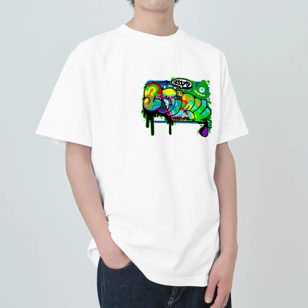 NOOBのGRAFFITI  グラフィティ HELLO ステッカー ヘビーウェイトTシャツ