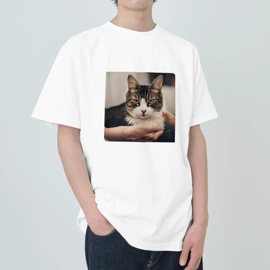 猫ちゃんとベタちゃん♪の癒しの猫グッズ♪ ヘビーウェイトTシャツ