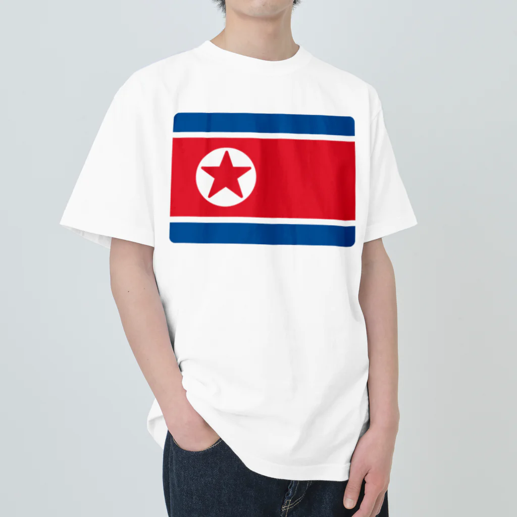 お絵かき屋さんの北朝鮮の国旗 ヘビーウェイトTシャツ