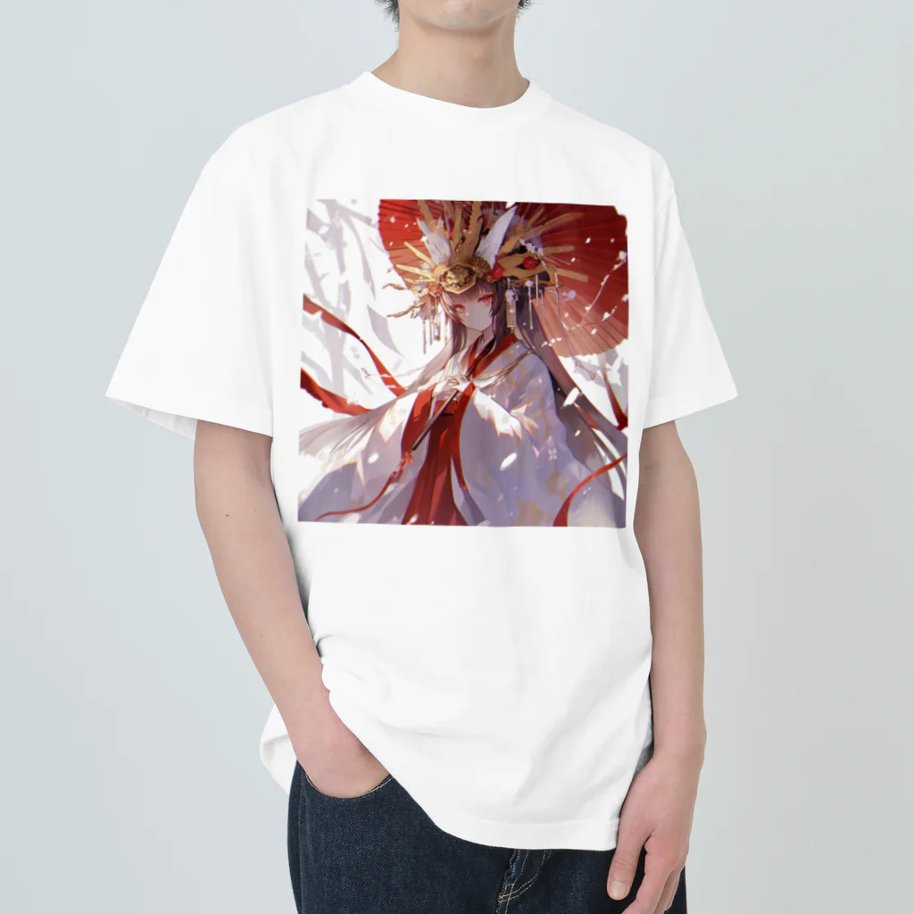 AQUAMETAVERSEの紅蓮の光に宿る、神威の巫女 Marsa 106 Heavyweight T-Shirt