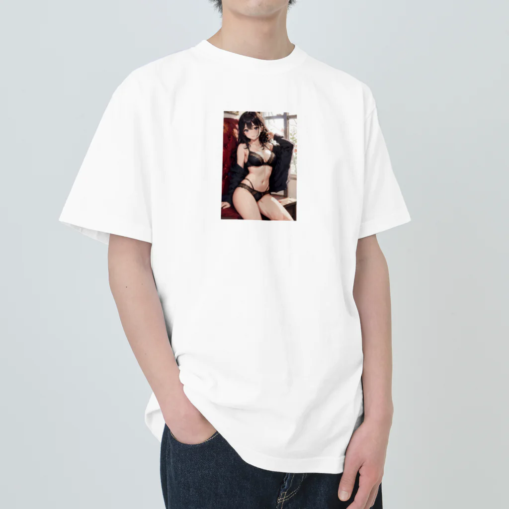 inoken_の黒髪美女 Heavyweight T-Shirt