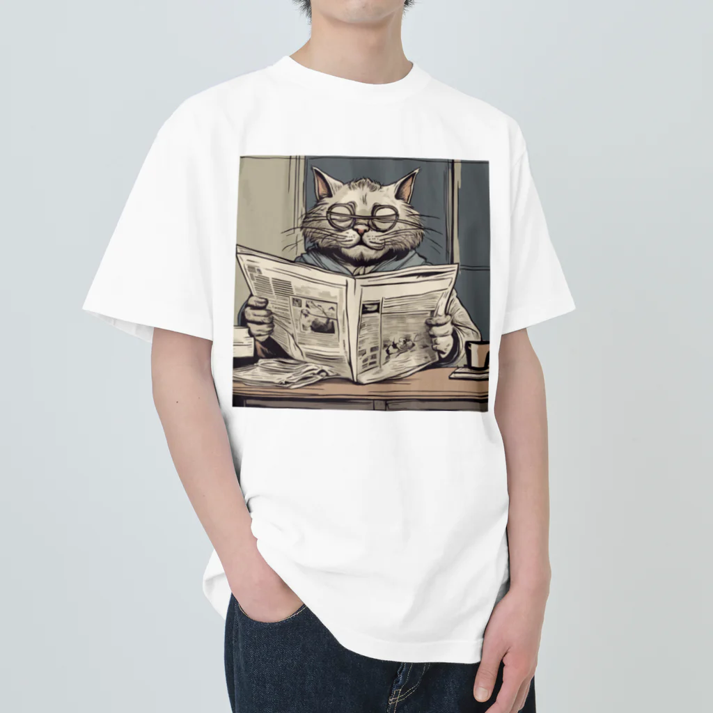 ローズのおじ猫 Heavyweight T-Shirt