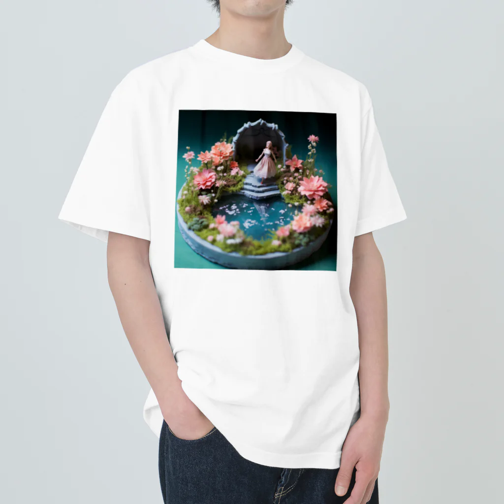 AQUAMETAVERSEの花を飾るインテリア　なでしこ1478 ヘビーウェイトTシャツ