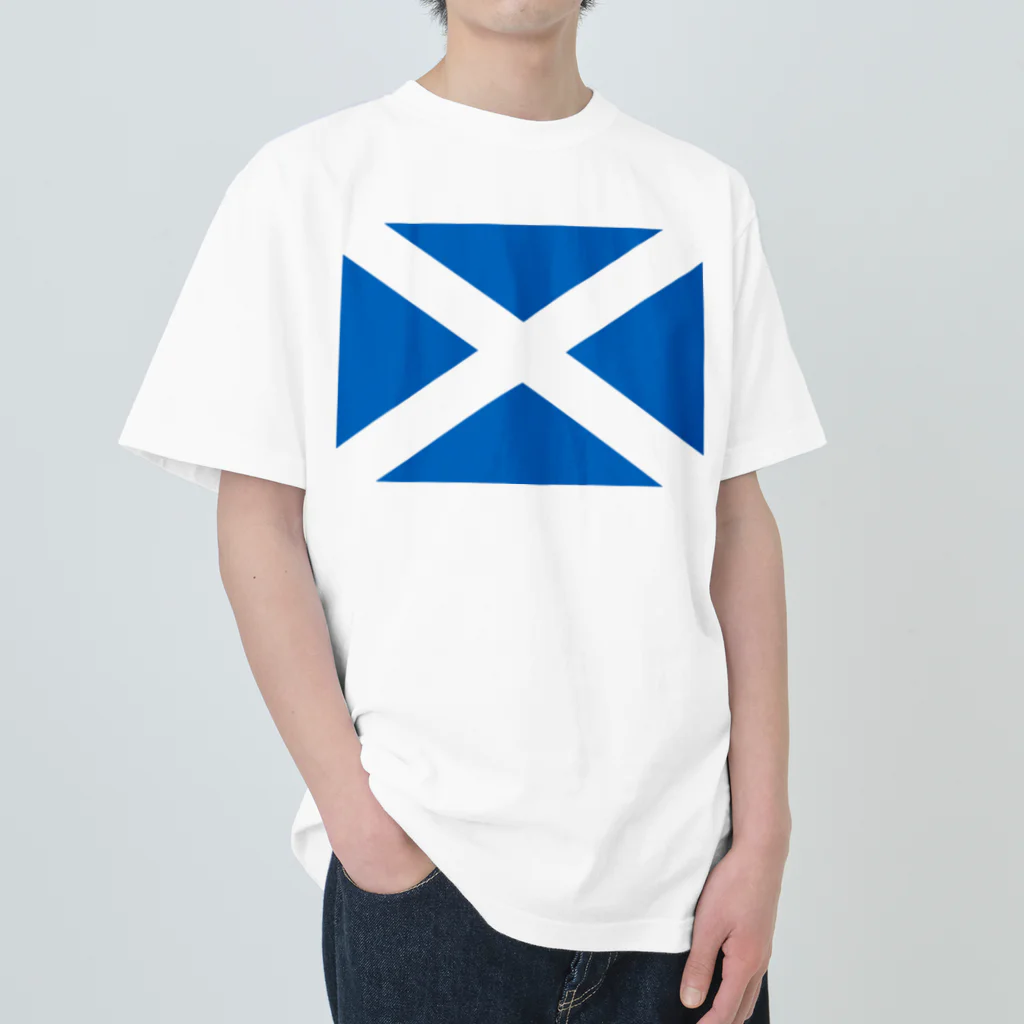 お絵かき屋さんのスコットランドの国旗 ヘビーウェイトTシャツ
