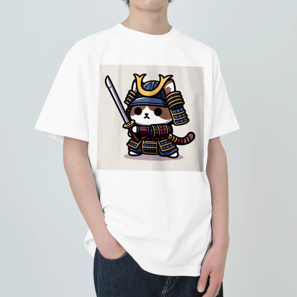 にゃんラボの武士にゃんこ Heavyweight T-Shirt