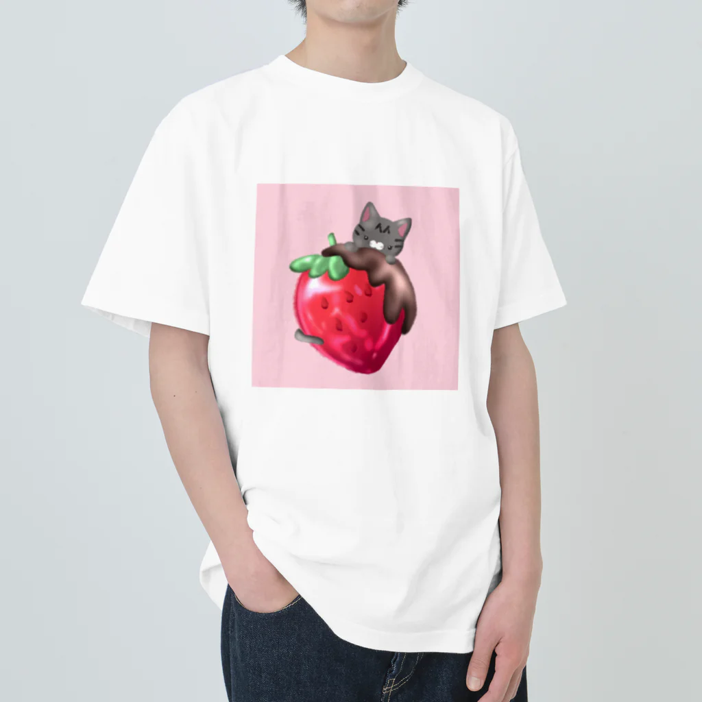 🍓IchigoAme🍓のichigo neco🍓 ヘビーウェイトTシャツ