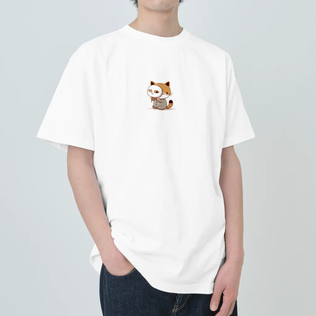 K'ramaの猫の仮面 ヘビーウェイトTシャツ