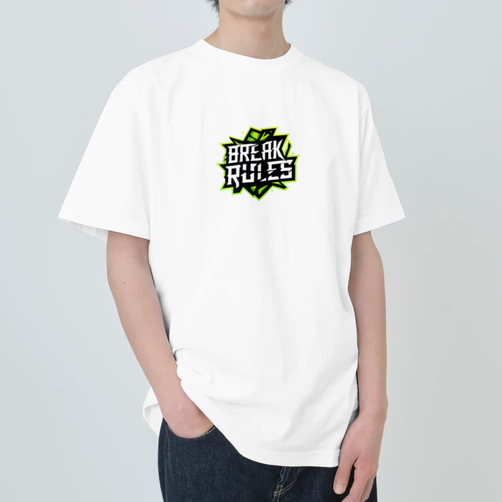 面白デザインショップ ファニーズーストアの **Break Rules** - 規則を破ろう     -  Heavyweight T-Shirt