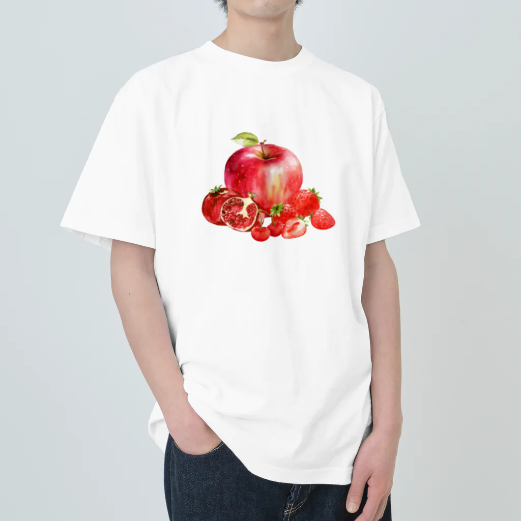 fooddesign-comの赤いまとまり Heavyweight T-Shirt