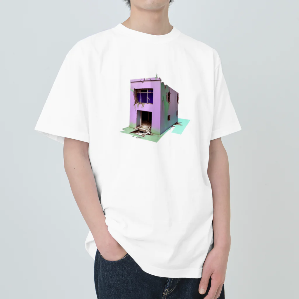 Buildingsの廃墟 13 ヘビーウェイトTシャツ