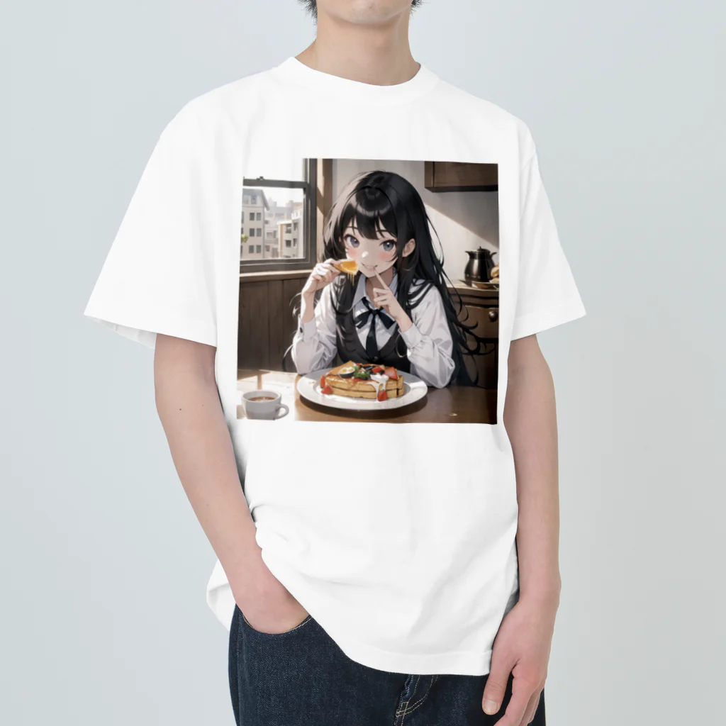 sgt-chikaraの朝食中の女子高生2 Heavyweight T-Shirt