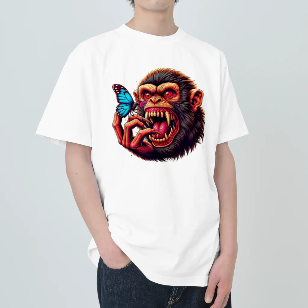 popotaro_のmonkey Heavyweight T-Shirt