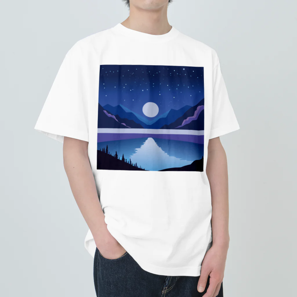 Ske’s gallery for youのMidnight Lake Heavyweight T-Shirt