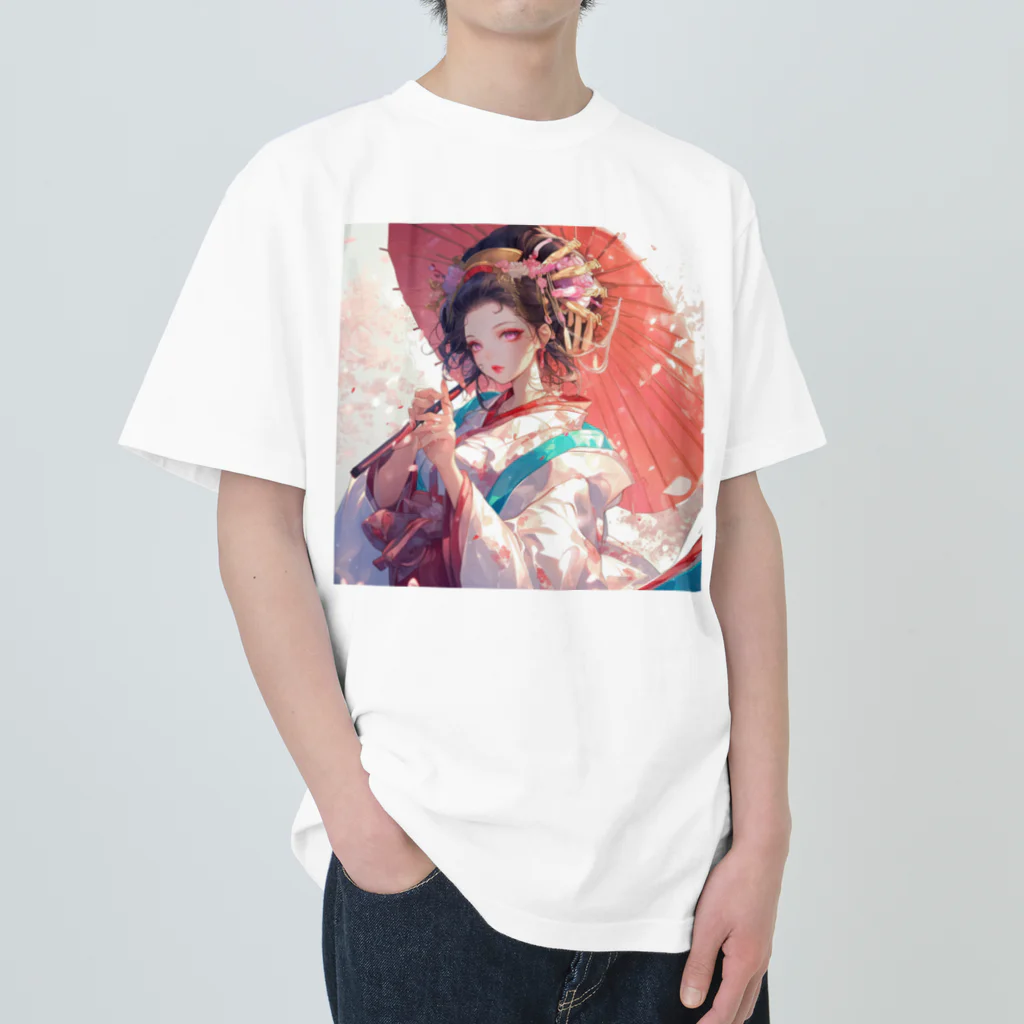 AQUAMETAVERSEの春風に舞う桜のような貴女 Marsa 106 ヘビーウェイトTシャツ