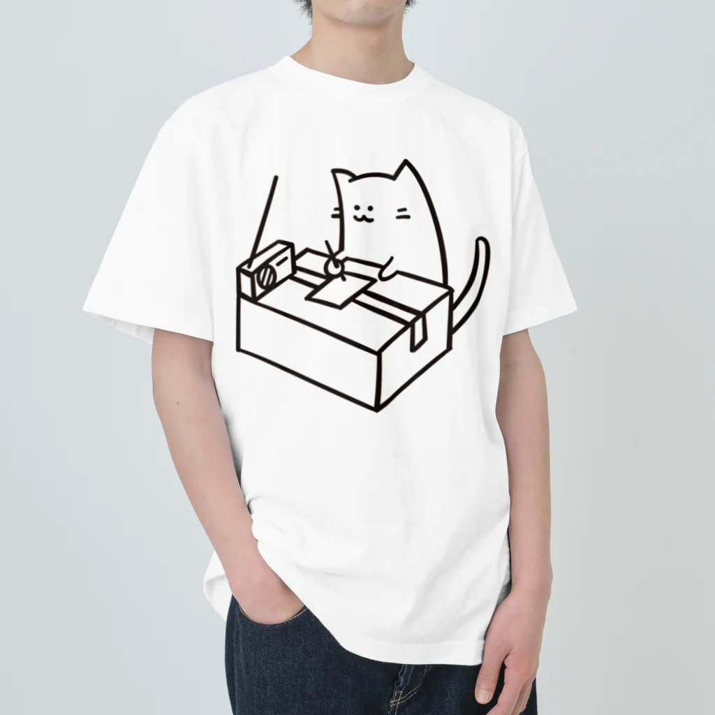 キマグレインクのハガキ職にゃん ヘビーウェイトTシャツ