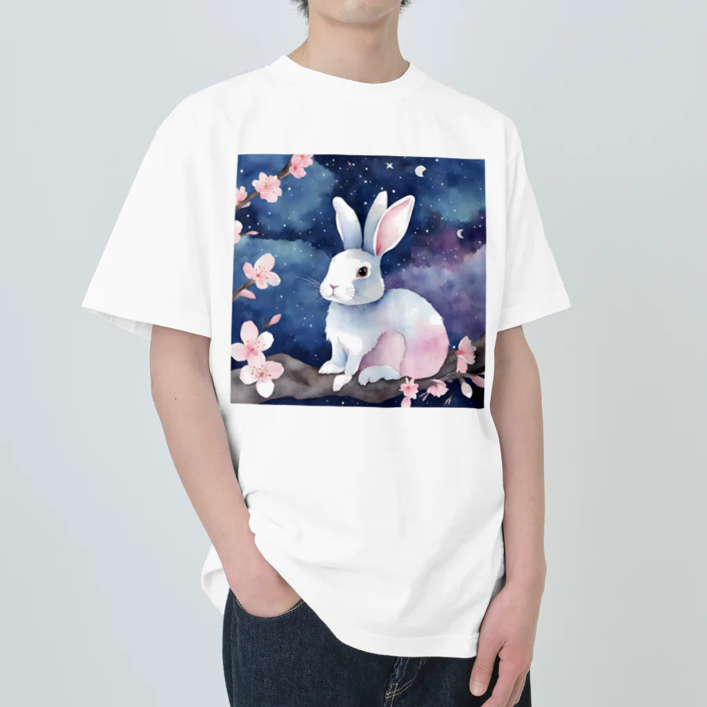 星降る夜にのsakura_rabbit Heavyweight T-Shirt