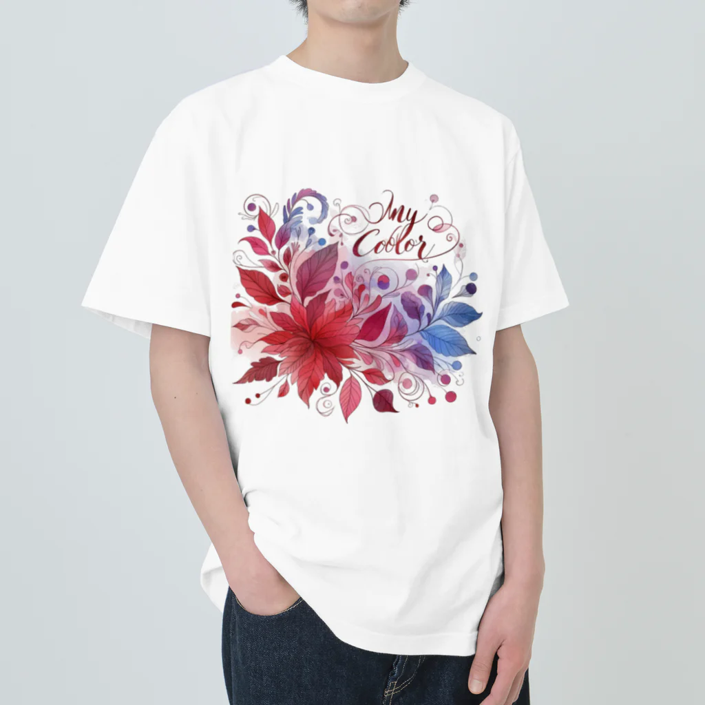 MILIKUのMy Color 赤と紫 Heavyweight T-Shirt