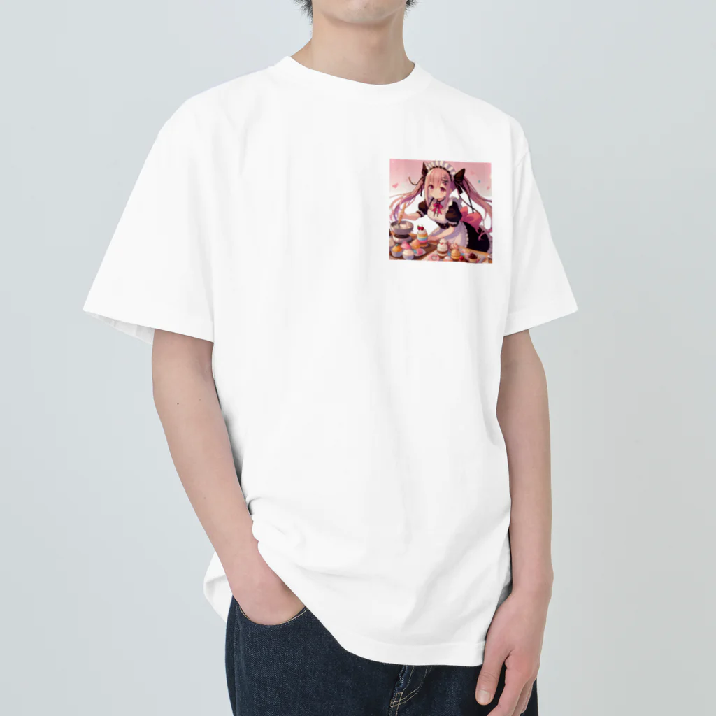 kei-1818のお菓子作りのメイドさん Heavyweight T-Shirt