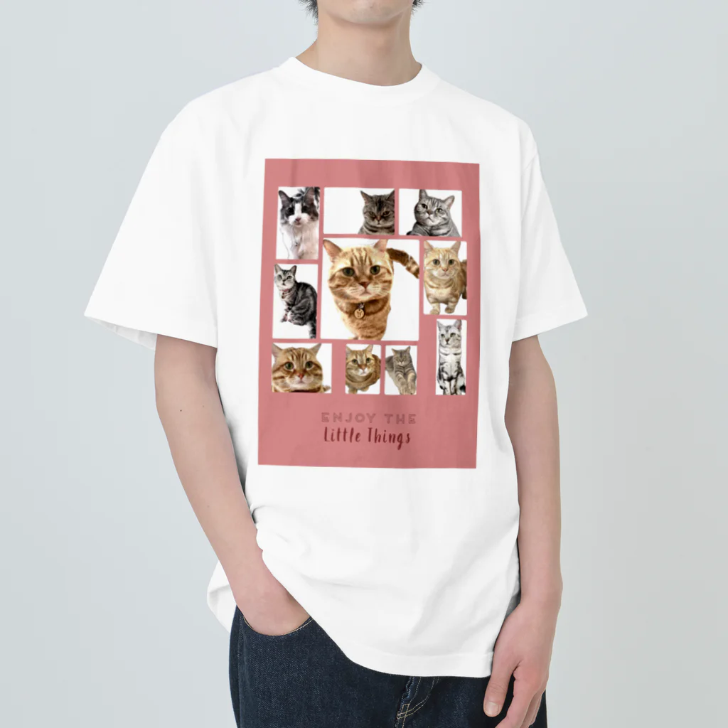 ねこもふ生活のねこもふ生活 ヘビーウェイトTシャツ