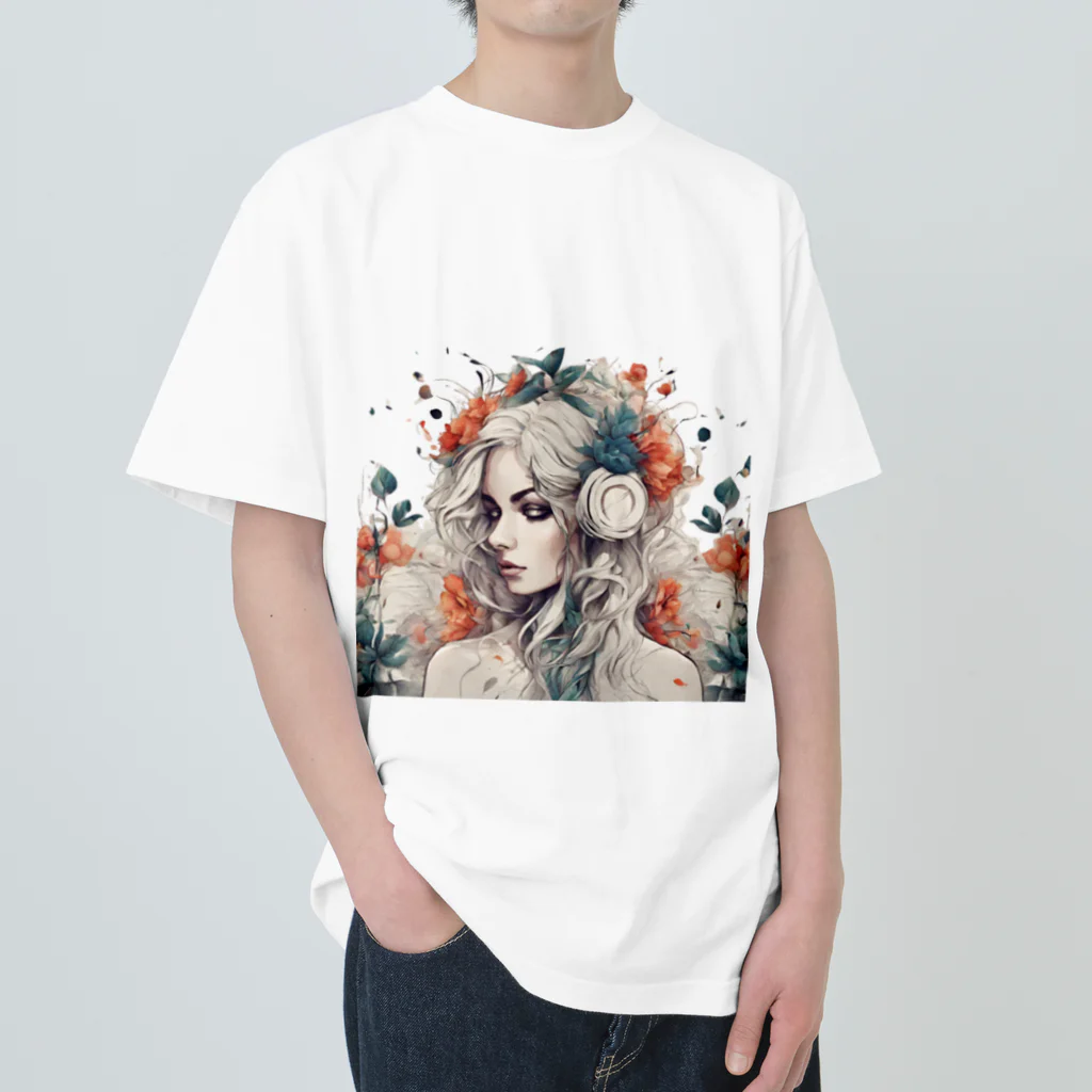 Unique Existenceのhorde of flowers ヘビーウェイトTシャツ