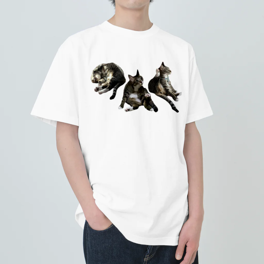 sisyの家ねこ悩殺3ポーズ Heavyweight T-Shirt