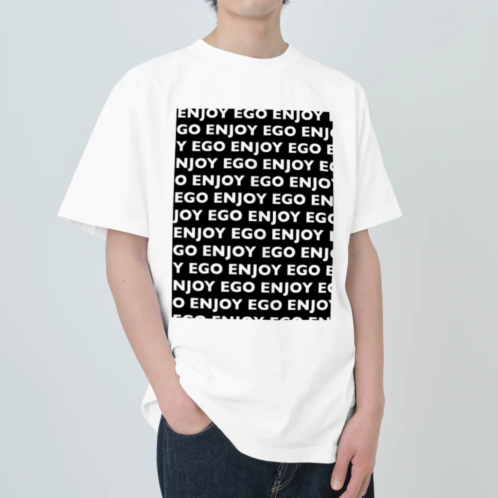 ENJOY EGO SHOPのenjoy ego “RE”  black Heavyweight T-Shirt