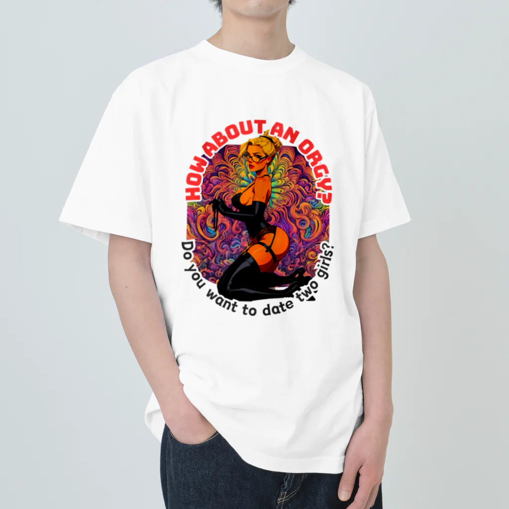 Donky Goriのメガネのおねえさん Heavyweight T-Shirt