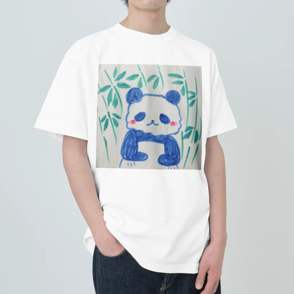 モチクマのモフモフパンダ君 ヘビーウェイトTシャツ