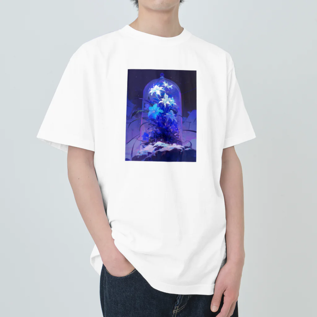 AQUAMETAVERSEのブリザードフラワーをガラスドームの中へ　ラフルール　1859 Heavyweight T-Shirt