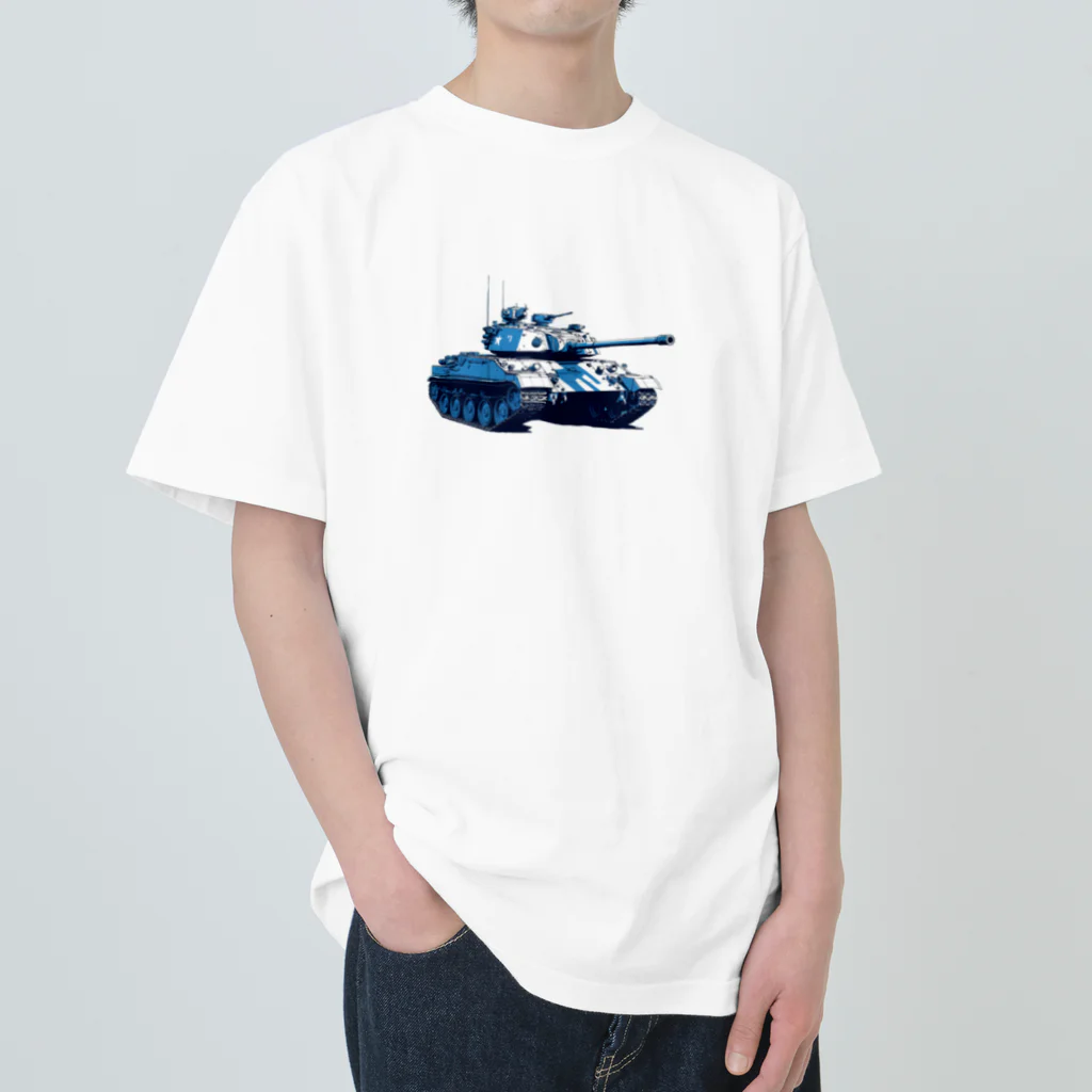 mochikun7の戦車イラスト04 ヘビーウェイトTシャツ