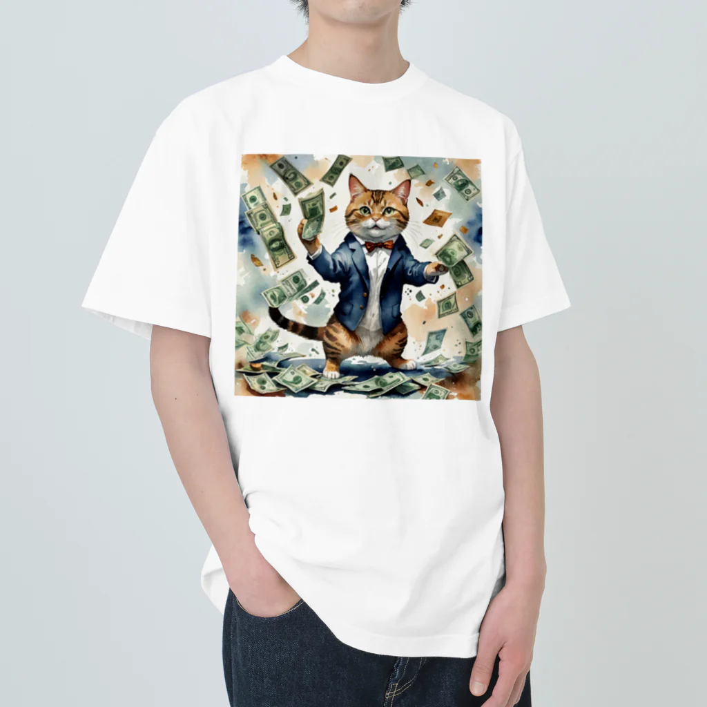 なむねこの猫社長 Heavyweight T-Shirt