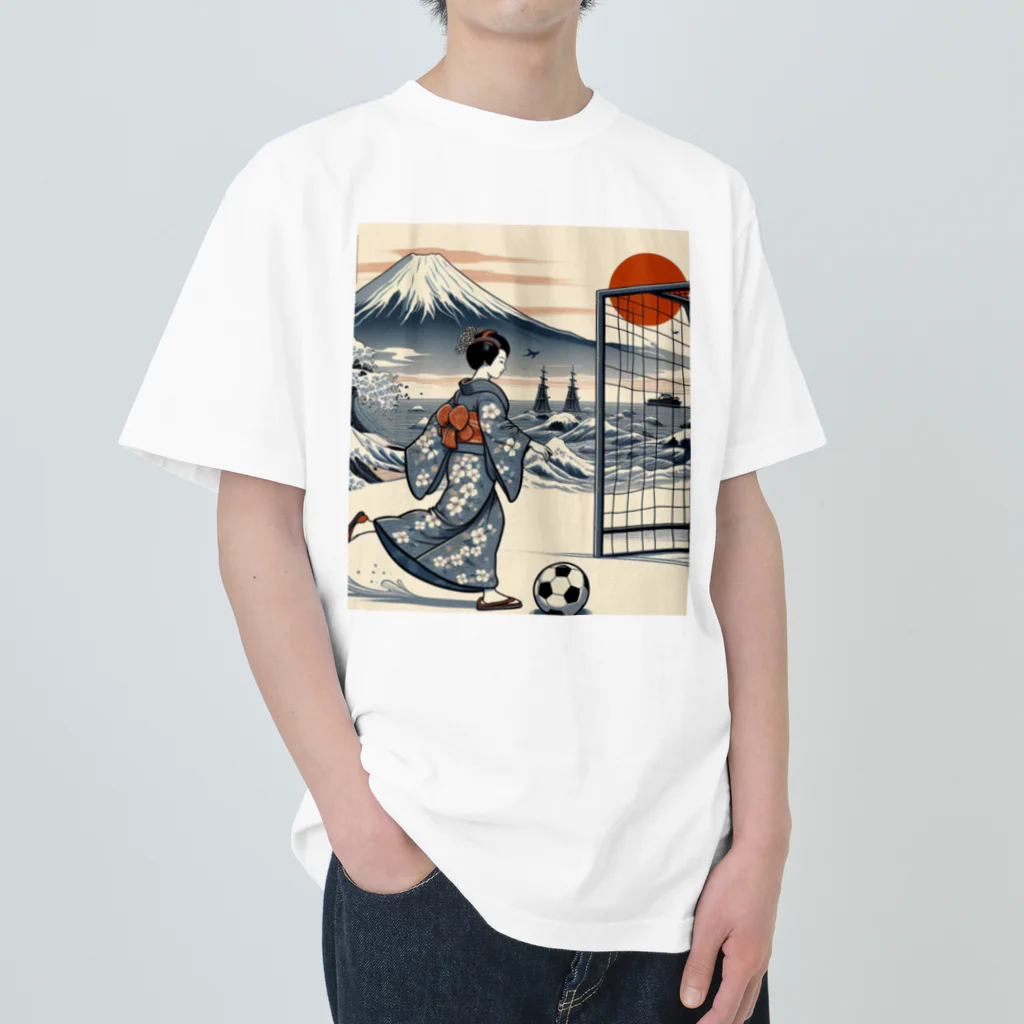 foot8の浮世絵にしてみた3 Heavyweight T-Shirt