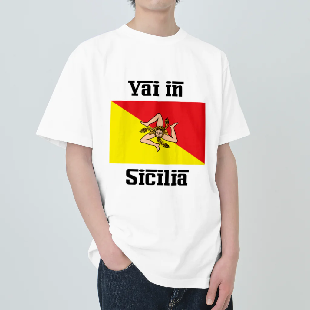 Tee Horizonの【旅行シリーズ】Val in Sicilia （シチリアへ行け） ヘビーウェイトTシャツ