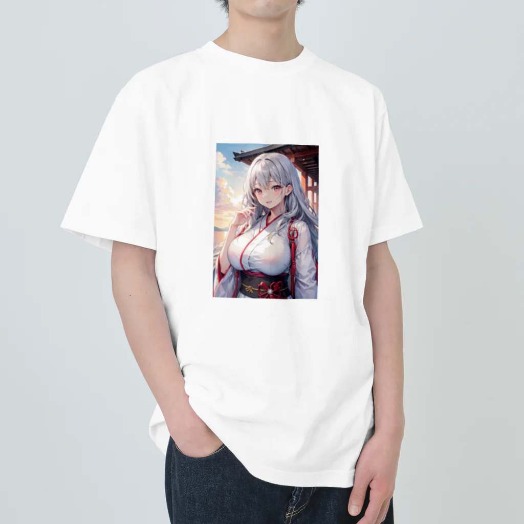 巫女スタぐらむの綺麗な巫女 Heavyweight T-Shirt