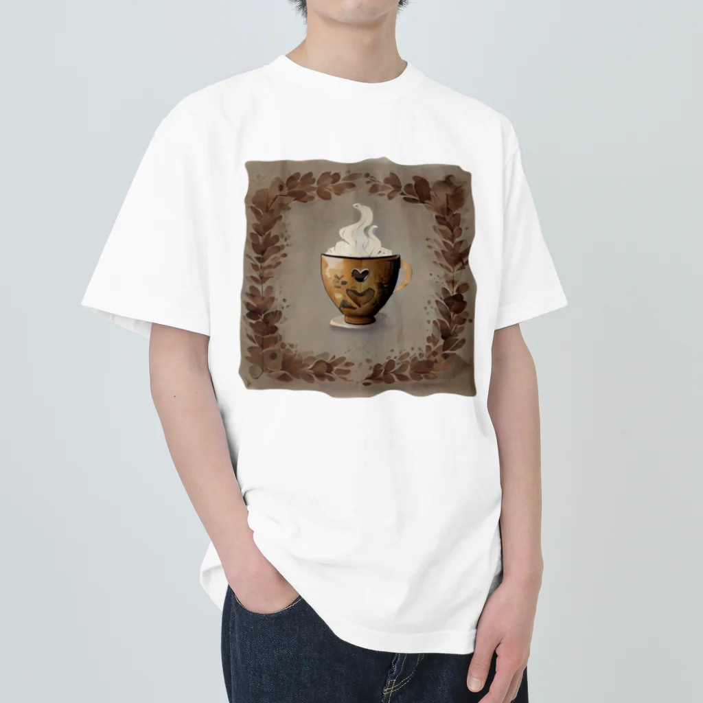 leisurely_lifeのA richly decorated coffee-inspired T-shirt design Heavyweight T-Shirt