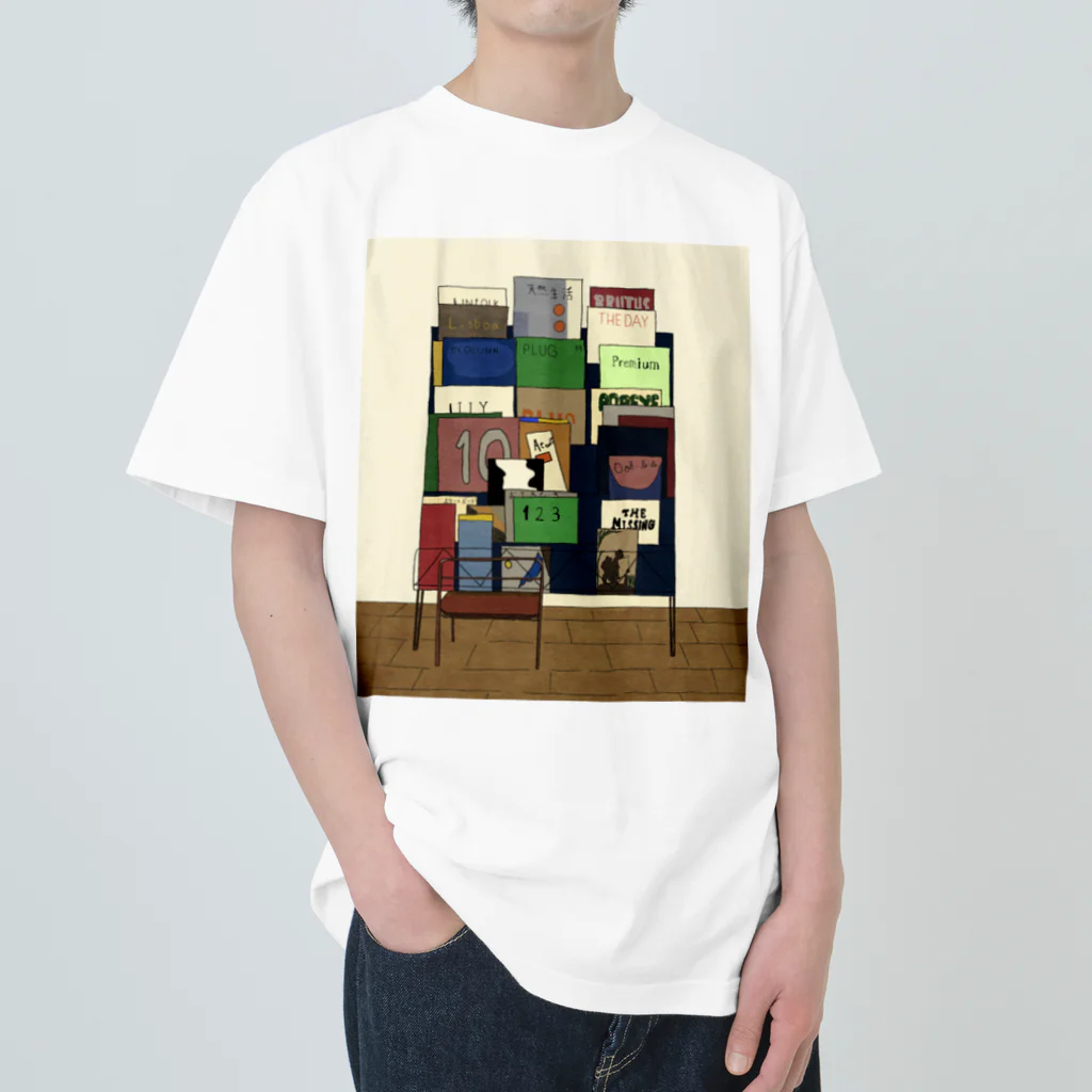 草加明良の本棚のイラスト Heavyweight T-Shirt